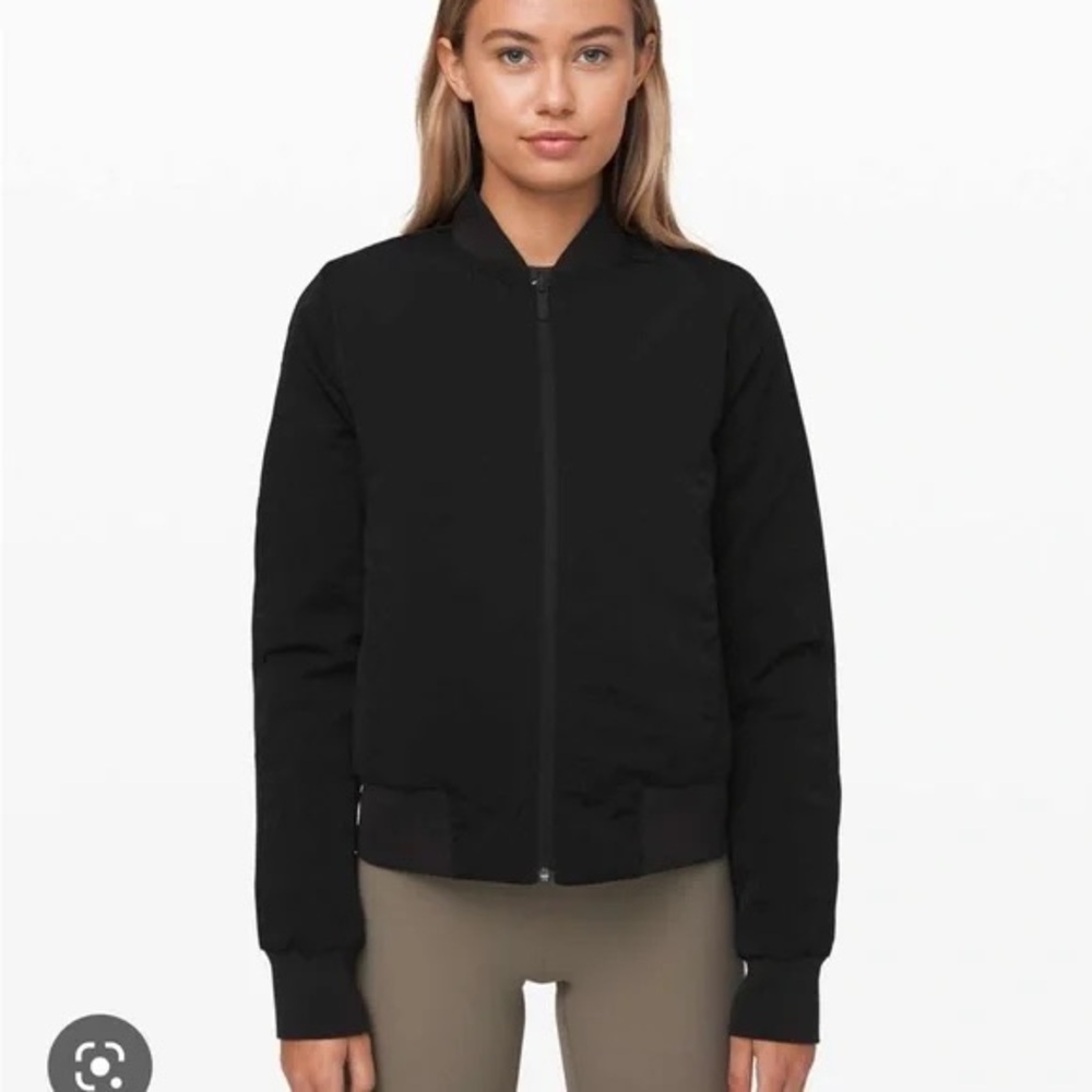NWT - Lululemon – Non-Stop Cotton Bomber Jacket – Black – Sz. 8